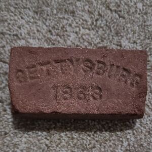 Vintage 1963 Gettysburg Centennial Souvenir Mini Brick - 1863 Stamp